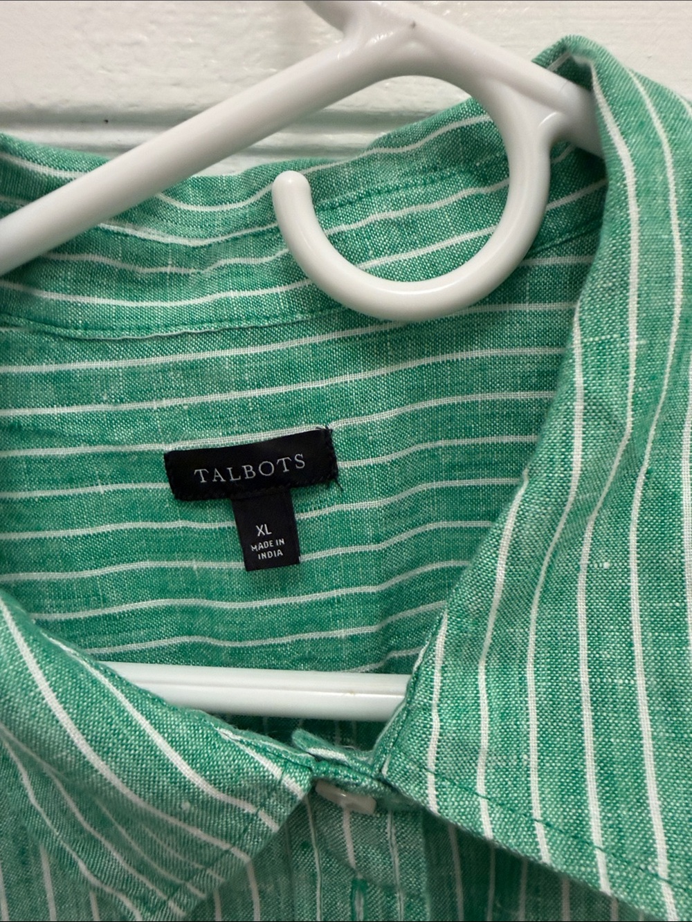 Green Striped Button-Up Shirt - Classic Fit - Picture 2 of 5